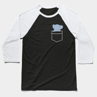 Pocket Elephant T-Shirt Baseball T-Shirt